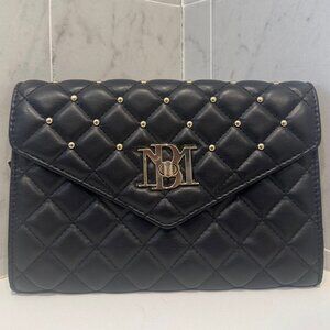 Badgley Mischka Black Diamond Quilted Crossbody Bag NWT
